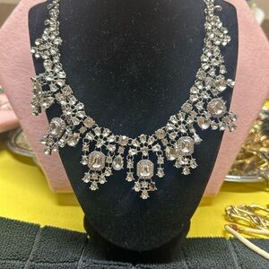 Elegant Silver and rhinestone Necklace